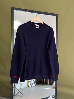 Теплий светр Brunello Cucinelli темно-синього кольору з вовни з кашеміром