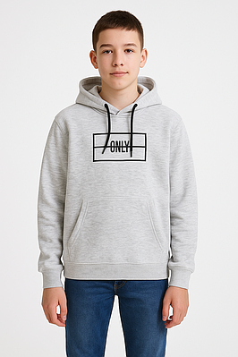 Худі дитяче з капюшоном для хлопчика сіре (5008-08)