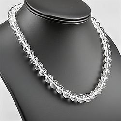 Гірський кришталь Ø6,3 намисто, 0697ОГ