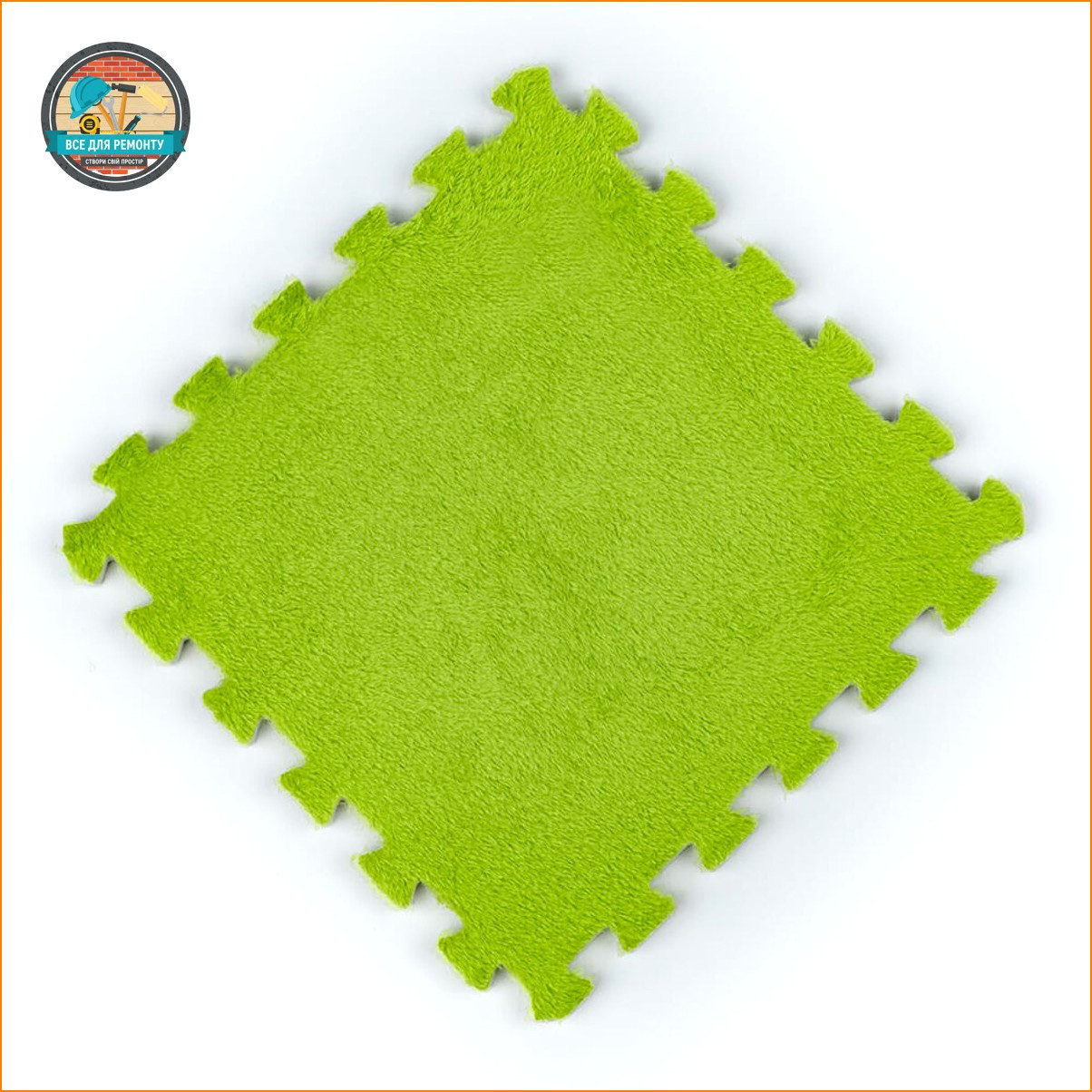 Підлога-пазл плюшевий 30х30х1см Салатовий (D) SW-00002094, фото 1