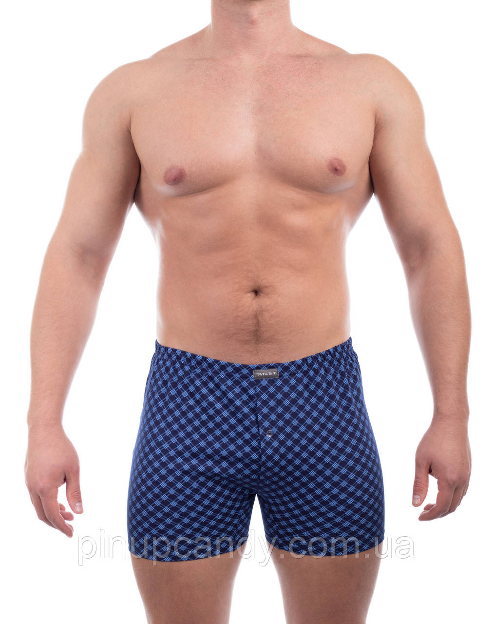 Чоловічі труси шорти облягаючі сімейні бавовна Atlet МО 000029 сині 48, фото 1