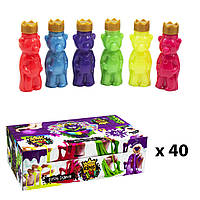 Лизун-слайм Dankotoys Мишка з глітером надувний різнокольоровий 90г (SLM-05-01U)