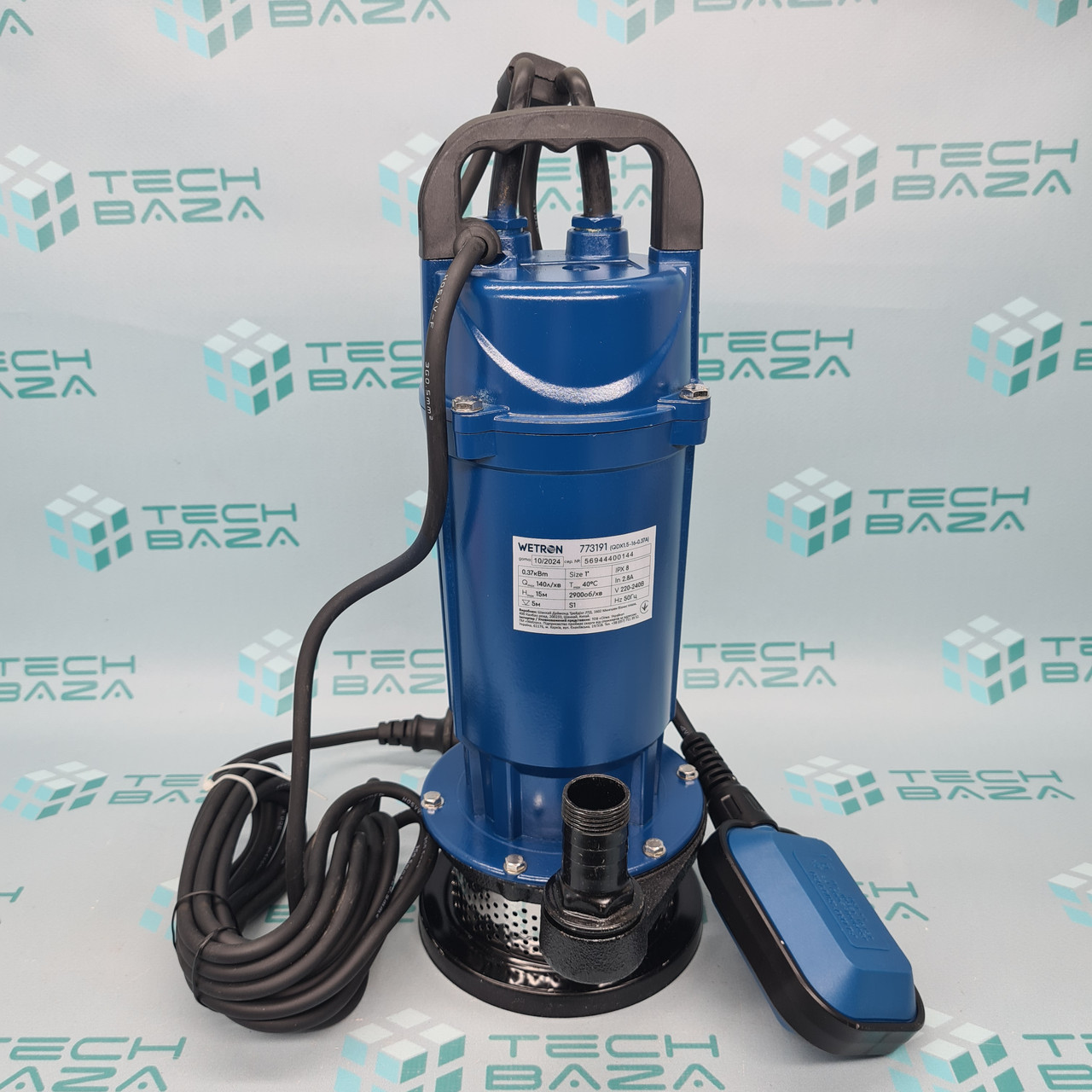 Насос дренажний 0.37 кВт Hmax 15м Qmax 140л/хв WETRON (773191)