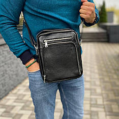 Чоловіча сумка з натуральної шкіри Alex 25 × 21 × 6 см