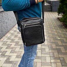 Чоловіча сумка з натуральної шкіри Alex 25 × 21 × 6 см, фото 3
