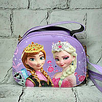 Сумочка дитяча для дівчинки лакова з ремінцем Ельза 18,5х15х8 см Бузкова 6906-6