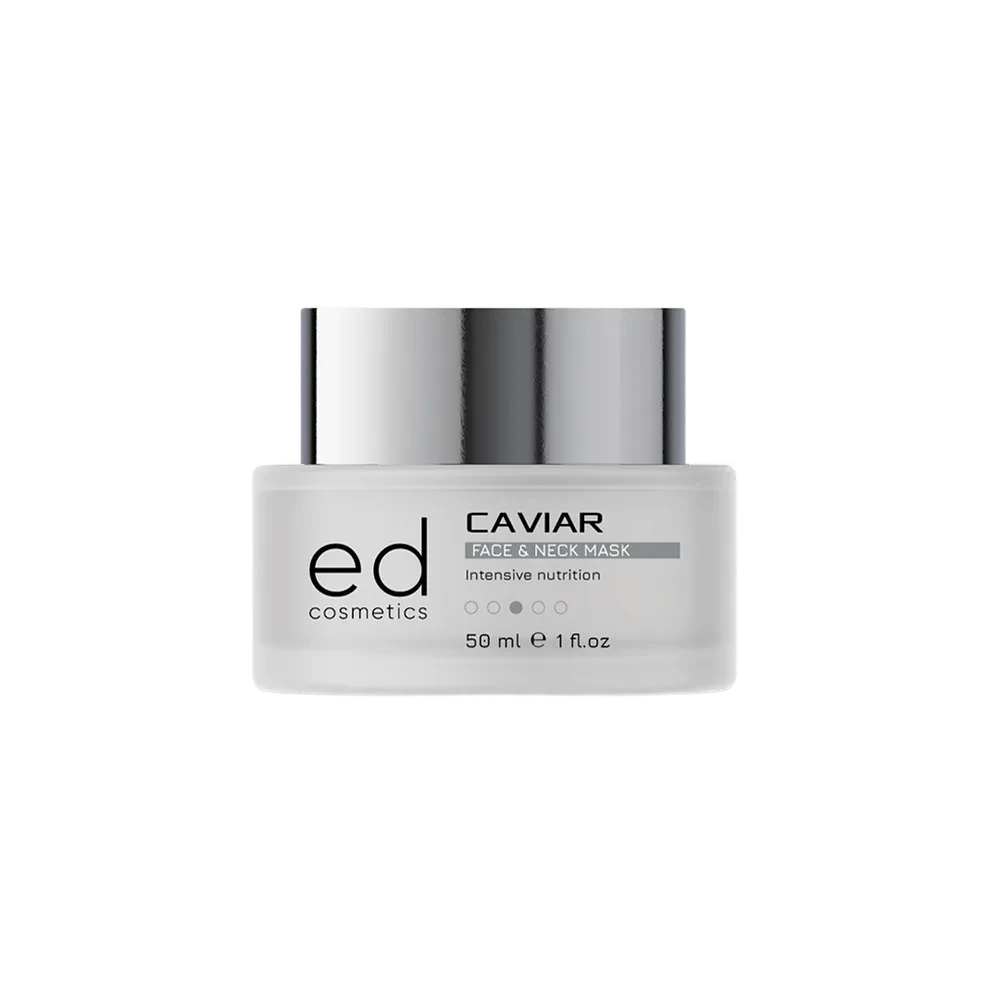 Маска для обличчя та шиї з екстрактом чорної ікри CAVIAR FACE & NECK MASK ED Cosmetics, 50 мл, фото 1