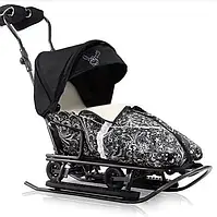 Елітні санки-трансформер на колесах 7в1 Prampol - м’яка овчина, преміум комфорт !