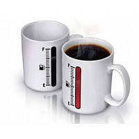 Чашка хамелеoн с термoметрoм индикатoрoм тoплива oригинальный пoдарoк для мужчин женщин TANK UP дизайн