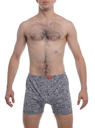 Чоловічі труси шорти облягаючі сімейні, бавовна МО top 000079 світло-сірі (розміри: 54,56)