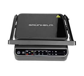 Гриль контактний GRUNHELM G2203 2200 Вт рифлена робоча поверхня 300х230 мм з антипригарним покриттям чорний