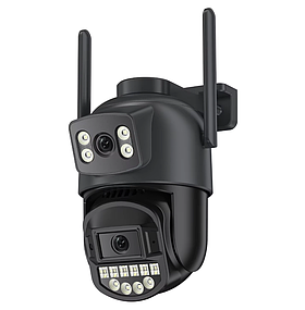 Вулична охоронна поворотна WIFI камера спостереження Besder A20H 10MP з 2 об'єктивами. O-KAM Pro