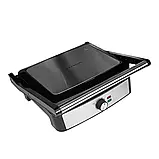 Гриль контактний GRUNHELM G2206 2200 Вт рифлена робоча поверхня з антипригарним покриттям 210 °C, фото 7