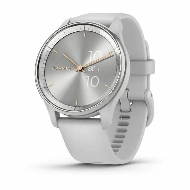 Смарт-годинник Garmin Vivomove Trend Silver S. Steel Bezel w. Mist Gray Case and S. Band (010-02665-03), фото 1