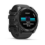 Смарт-годинник Garmin Fenix 8 51mm Amoled Slate Gray with Black Silicone Band (010-02905-00), фото 3