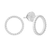 Срібні сережки Proba з фіанітами (2190677)