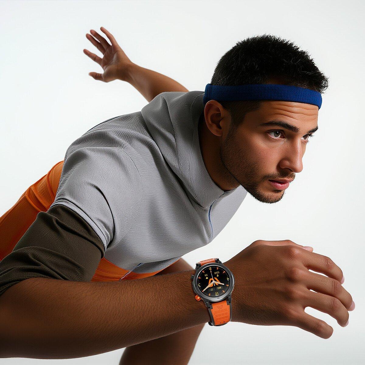 Смарт-годинник Weofly Conquer Black/Orange, фото 1