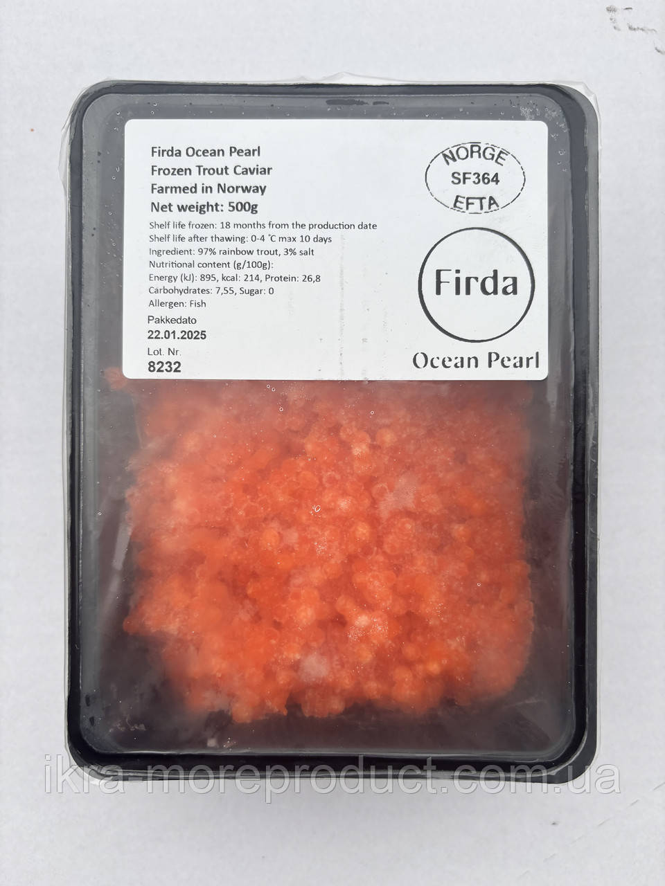 Ікра форелі Firda 500 грамів Норвегія - фото 1 - id-p2560343031