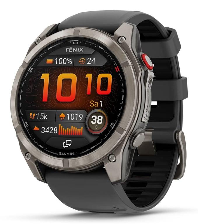 Смарт-годинник Garmin Fenix 8 Pro 51 mm AMOLED Titanium with Graphite/Black Silicone Band (010-03199-10/11), фото 1