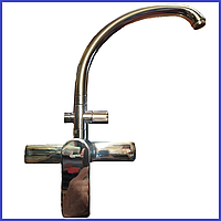 Змішувач для ванни з верхнім виливом гусаком носиком зверху з душем Zerix 009 EURO