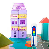 Дерев'яні кубики конструктор великий набір 115 елементів, Kruzzel 23519 Польща, фото 7