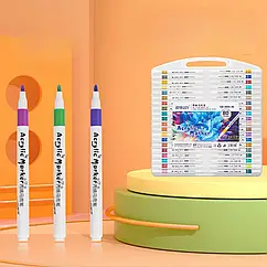 Акрилові маркери Acril-80 — 80 кольорів для безмежної творчості, Акрилові фломастери 80 шт. у кейсі