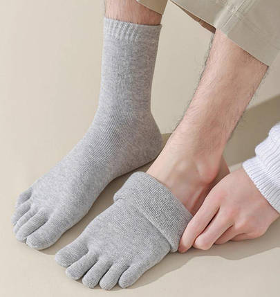 Махрові жіночі шкарпетки з пальцями (36-39) зима, фото 1