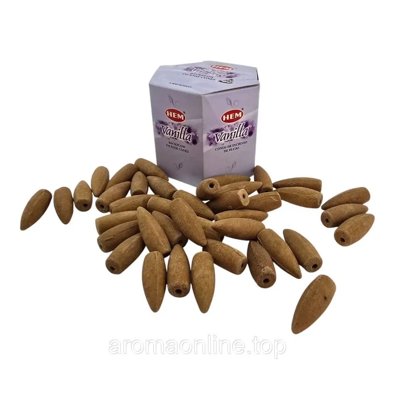 Безосновні пахощі, конуси, Vanilla (Ваніль), Backflow, Hem, фото 1
