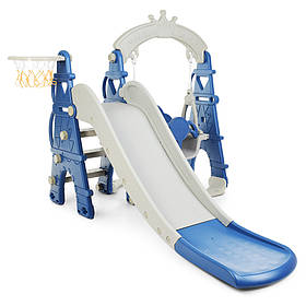 Гірка гойдалка Bambi CASTLE 146х180х122 з баскетбольним кільцем (дитяча)