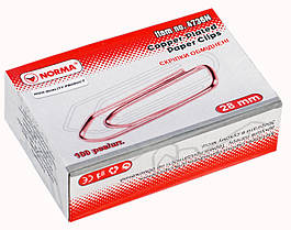 Скріпки NORMA 28 мм 100 штук човник мідні (4736)