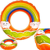 Дитячий круг для плавання в басейні на пляжі — веселка 70 см FDJ NO. 68055_POMARA ⁇ CZOWE