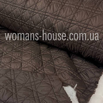 Плащівка стьобана двостороння матова Тропа Dior Наповнювач мікропух 100 гм щільність Гіркий шоколад