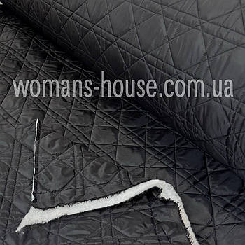 Плащівка стьобана двостороння матова Тропа Dior Наповнювач мікропух 100 гм щільність Чорний