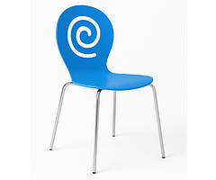 Стілець Лев дерев'яний блакитний