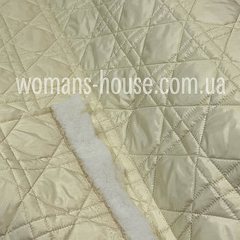 Плащовка стьобана двостороння матова Тропа Dior Наповнювач мікропух 100 гм щільність Айворі