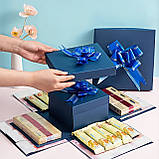 Подарункова коробка сюрприз для подарунків розкладачка набір 4 шт (без наповнення)  4 кольори, фото 6