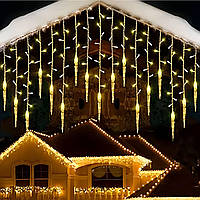 Гірлянда штора-бахрома 3 м, 120 LED, з бурульками, тепле світло
