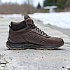 Зимові чоловічі шкіряні черевики, кросівки коричневі утеплені з натуральної шкіри на хутрі на зиму для чоловіків, розмір 40-45, фото 4