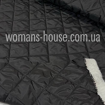 Плащівка стьобана матова 2-стороння Кубик діагональ 10 см сторони по 7,5 см Чорний