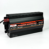 Інвертор перетворювач напруги 12В-220В UKC 1300 Вт з модифікованою синусоїдою, автоматичною зарядкою та USB, AAS-130-Black, фото 9