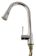 Змішувач для кухні одноваж. висувний гусак 2 режими лат. корпус гайка F6052