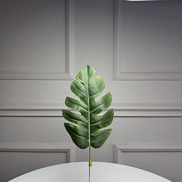 Штучний одинарний лист монстери| В-15 см | 10 шт. в упаковці