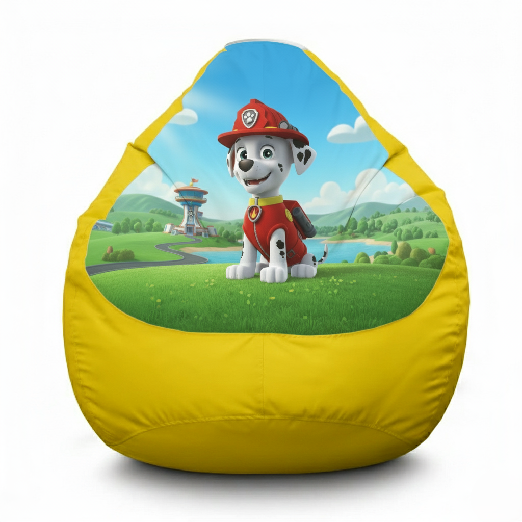 Крісло мішок Щенячий патруль Маршал, крісло мішок дитяче Paw Patrol, пуфік мішок Щенячий Патруль, фото 1