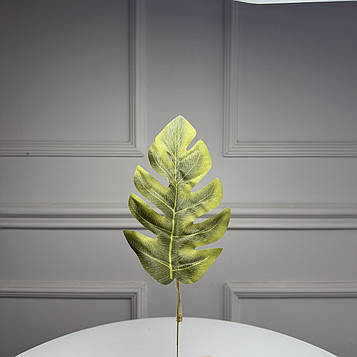 Штучний одинарний лист монстери| В-15 см | 10 шт. в упаковці