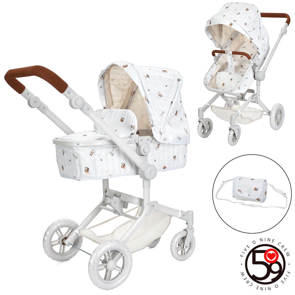 Коляска T742051 для ляльки, трансформер, 67-42-81см, люлька 57-29см, регул.ручка EVA, сумка, корзина, кор, фото 1