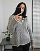 Светр жіночий вільного крою сірий. One Size, фото 3