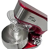 Потужний тістоміс Zepline 3500Вт Універсальний міксер 4в1 Тістоміс з 6л чашою Кухонний міксер з 3 насадками К2, фото 10