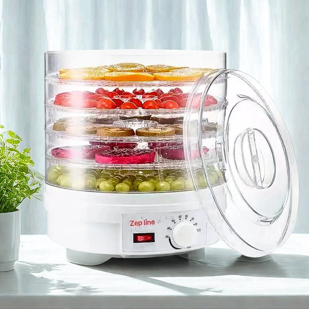 Електросушарка Zepline 800Вт Електросушка для фруктів Електрична сушарка на 5 піддонів К2, фото 1