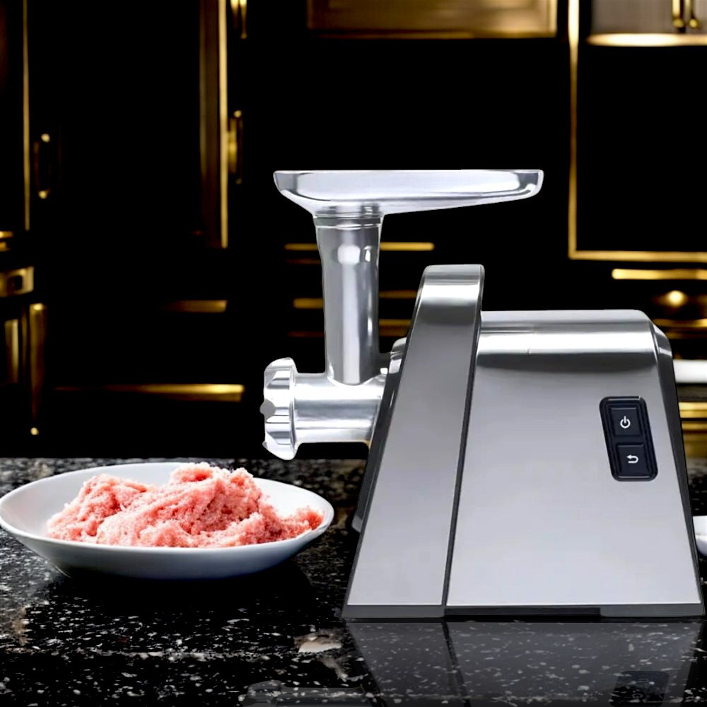 Електром'ясорубка Rainberg з шинковкою Потужна м'ясорубка 3000Вт Побутова м'ясорубка з 9 насадками К2, фото 1