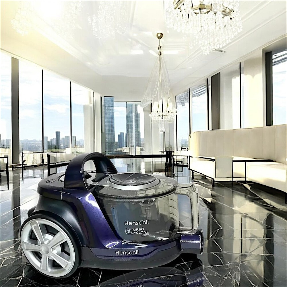 Побутовий пилосос Henschll 3000Вт Пилосос контейнерний 4л Надійний пилосос Пилосос з мийним фільтром К2, фото 1